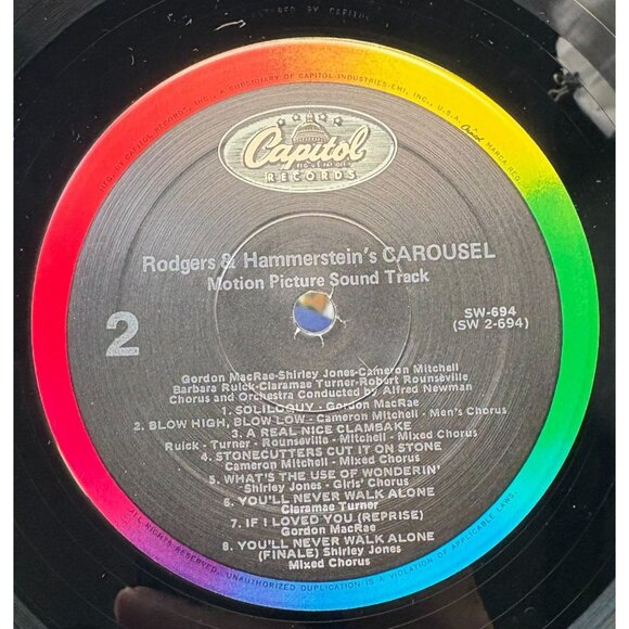 Carousel Movie Soundtrack Vinyl LP Rodgers & Hammersteins Capitol SW694 - Picture 5 of 6